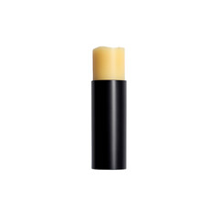 Obraz premium Single Natural Lip Balm in Black Tube on Black Background