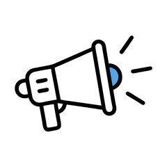 Megaphone Icon – Announcement and Loudspeaker Communication Symbol