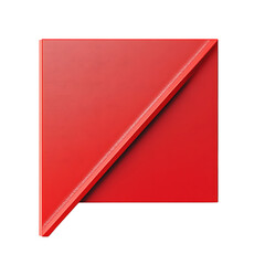 Modern Arrow with Defined Edges in Bold Red Colour Isolated on Transparent Background