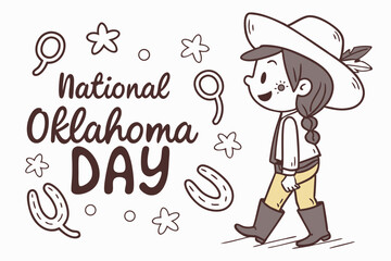 NATIONAL OKLAHOMA DAY vector illustration