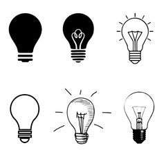 Naklejka premium Light Black and white vector set