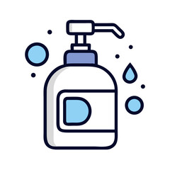 Obraz premium Soap Dispenser Pump Icon – Hygiene and Cleaning Liquid Container