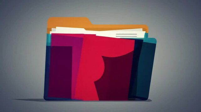 Colorful folders and documents representing organization and efficiency.