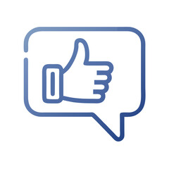 Thumbs Up Icon Representing Approval or Feedback &ndash; Positive Hand Gesture Symbol