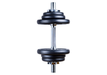 Barbell Isolated on Transparent or White Background.