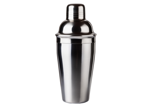 Cocktail shaker Isolated on Transparent or White Background.