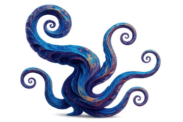 Vibrant, twisting tentacles forming mesmerizing underwater pattern, representing marine complexity with fluid, organic movement