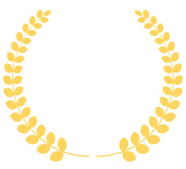 Golden Laurel Wreath Icon for Awards and Achievements