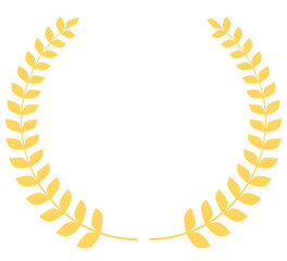 Golden Laurel Wreath Icon for Awards and Achievements