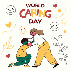 WORLD CARING DAY vector illustration