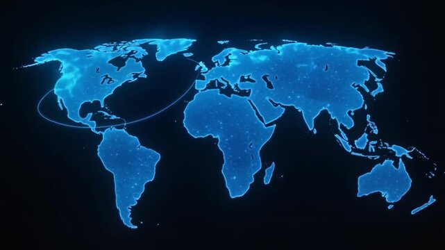 The futuristic hologram map displayed real-time terrain changes with interactive navigation and location tracking features.
