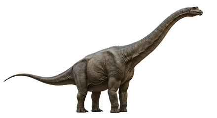 Majestic Sauropod Dinosaur: A Realistic, Gray-Brown Depiction