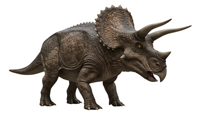 Obraz premium Triceratops: A Realistic 3D Render of a Prehistoric Beast