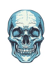 Obraz premium Future sticker skull anthropology creativity portrait.