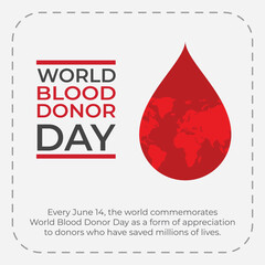 World Donor Day Campaign Poster Illustration EPS Vector