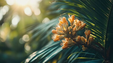 Close-Up of Tropical Flowering Plant Against Soft Green Background