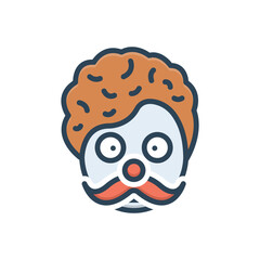 Color illustration icon for joke