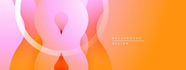 Abstract floral design. Soft pinks, oranges blend. Gentle curves create organic shapes, modern aesthetic. Background suitable for digital projects.