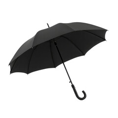 Title: Automatic Black Umbrella on White Background &ndash; Transparent Background

