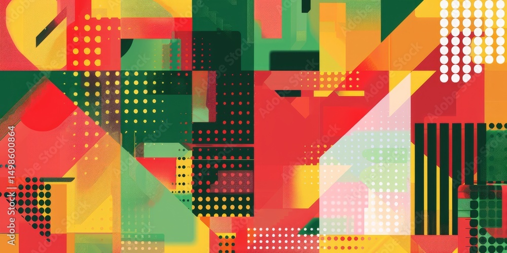 Poster abstract digital shape or line and technological cyber style particle design connect in surreal elec