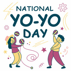 NATIONAL YO-YO DAY vector illustration