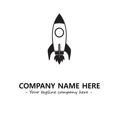 Rocket silhouette logo company design vector illustration