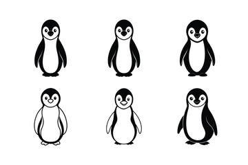 Obraz premium Penguin Vector Illustration for Classroom Decor