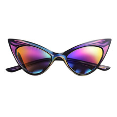 Dynamic Cat Eye Sunglasses with Aerodynamic Contour Isolated on Transparent Background