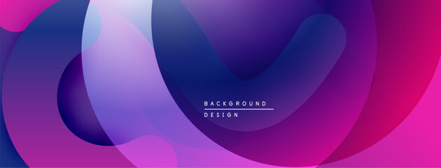 Abstract fluid shapes, vibrant purple hues, modern design. Gradient layers create dynamic visual effect. Smooth curves dominate composition.