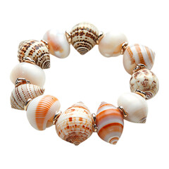 Trendy Shell Bracelet with a Modern Design Featuring Isolated on Transparent Background