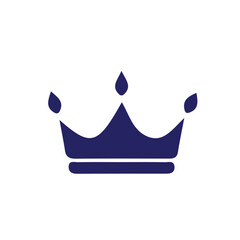 Regal King Crown Icon – Flat Vector Design