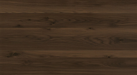 Naklejka premium Dark Brown Walnut Wood Texture Background Rustic Wooden Plank Surface