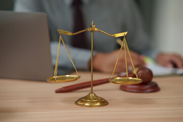 Lawyer and team Talk and consult on solving problems and work related to legal work of lawyers