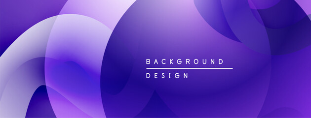 Abstract purple fluid shapes overlap, creating dynamic background. Modern design with gradient hues, smooth transitions.
