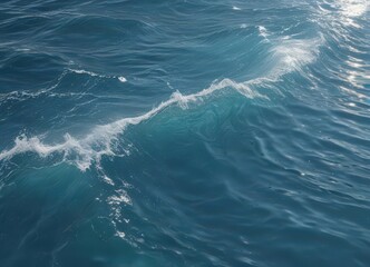 Abstract blue water, sunlight reflecting, dynamic wave pattern,  light,  aesthetic