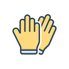 Obraz premium Color illustration icon for latex gloves