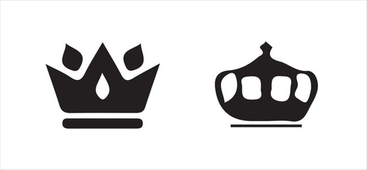 Modern Crown Icon Pack – Minimalist King and Queen Crown Designs