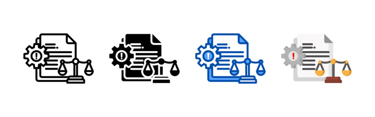 Risk management icon set bundle. Multi style icon collection perfect for websites, apps, and presentations. Simple vector icon collection