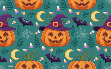 halloween seamless pattern, halloween, pumpkin, vector, autumn, pattern, illustration, seamless, orange, set, holiday, icon, october, celebration, design, cartoon, horror, spooky, fun, face, art, seas