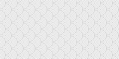 Overlapping creative diamond circle abstract white and gray pattern background with waves texture. geometric digital fabric pattern circles floral lapping white retro background.	
