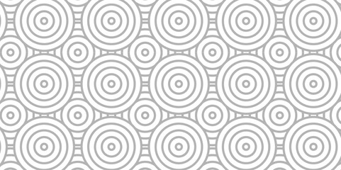 Fototapeta premium Overlapping creative diamond circle abstract white and gray pattern background with waves texture. geometric digital fabric pattern circles floral lapping white retro background. 