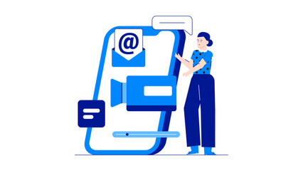 Woman posing next to a smartphone with a video camera features. Ideal for technology blog posts, vlogging tips or mobile reviews.