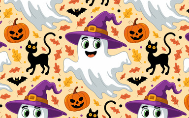 halloween seamless pattern, halloween, pumpkin, vector, autumn, pattern, illustration, seamless, orange, set, holiday, icon, october, celebration, design, cartoon, horror, spooky, fun, face, art, seas