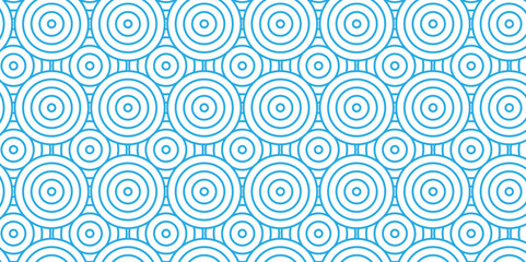 seamless pattern with waves and blue geometric retro background.	

