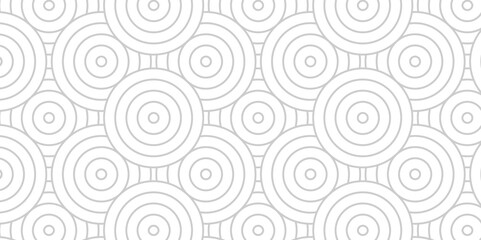 Overlapping creative diamond circle abstract white and gray pattern background with waves texture. geometric digital fabric pattern circles floral lapping white retro background.