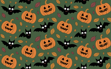 halloween seamless pattern, halloween, pumpkin, vector, autumn, pattern, illustration, seamless, orange, set, holiday, icon, october, celebration, design, cartoon, horror, spooky, fun, face, art, seas