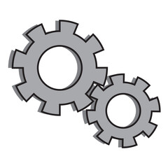 3d gear wheels icon