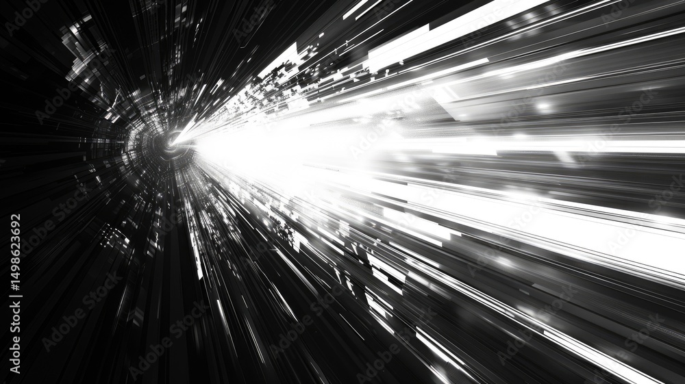 Fototapete Abstract complex glitch with pixel effect in tech background use shading and glitches texture express mysterious design or complex flow with cyber object convey sense of future digital scene. AIG53.