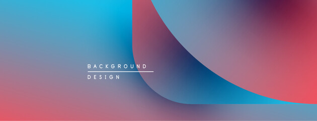 Fototapeta premium Abstract gradient background. Blue, pink hues blend smoothly. Minimalist design features text background design. Modern aesthetic, vibrant colors.