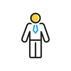 Multi color icon for guy